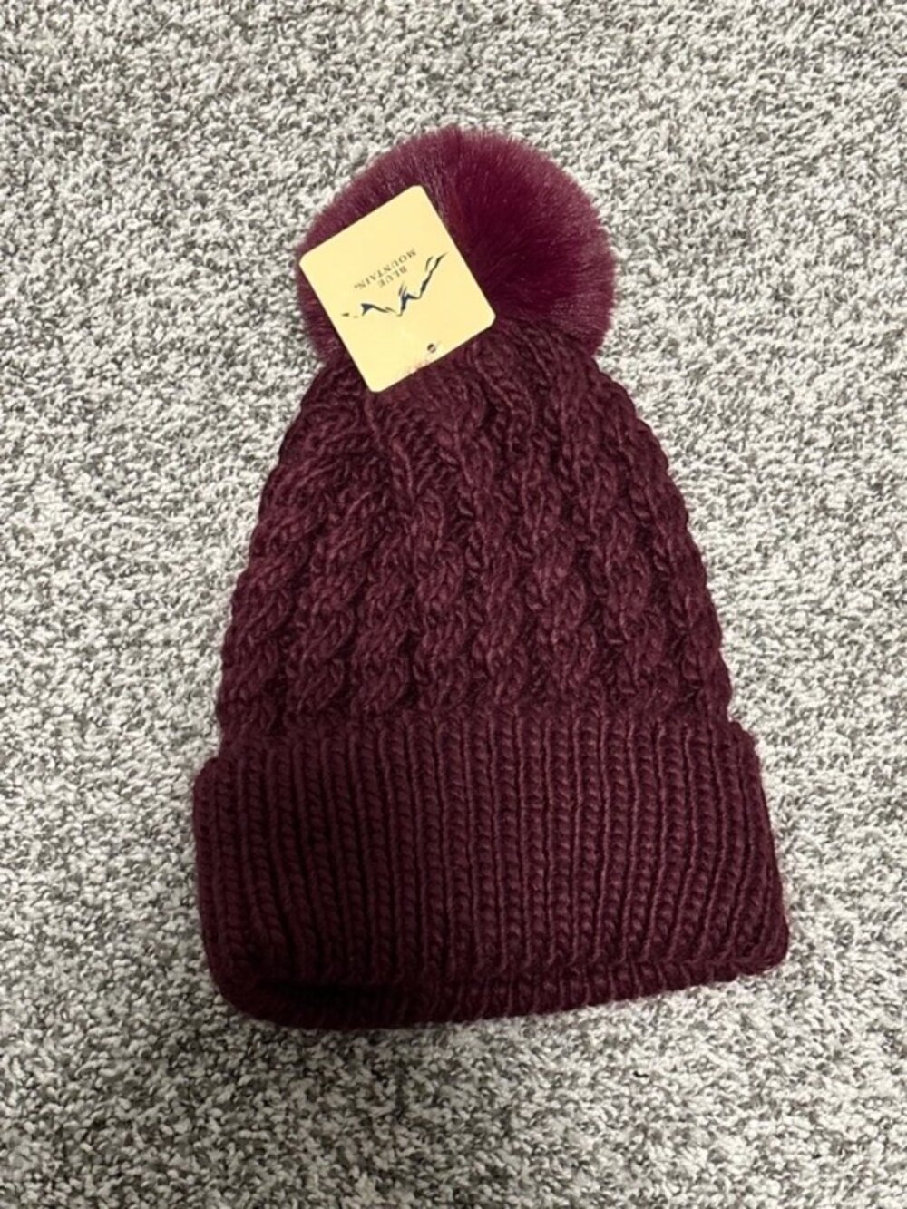 Blue Mountian Knit Beanie - Plum